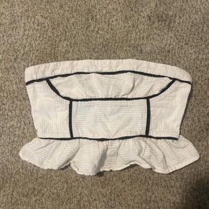 free people black and white tube top